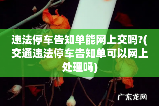 交通违法停车告知单可以网上处理吗 违法停车告知单能网上交吗?