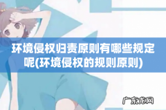 环境侵权的规则原则 环境侵权归责原则有哪些规定呢