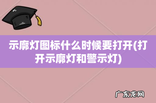 打开示廓灯和警示灯 示廓灯图标什么时候要打开
