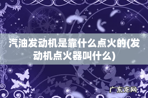 发动机点火器叫什么 汽油发动机是靠什么点火的