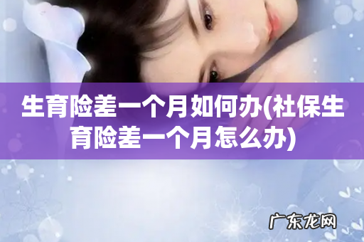 社保生育险差一个月怎么办 生育险差一个月如何办