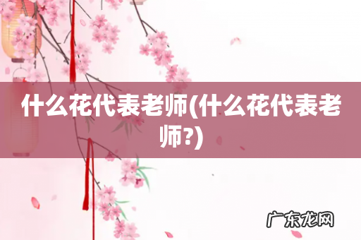 什么花代表老师? 什么花代表老师