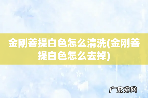 金刚菩提白色怎么去掉 金刚菩提白色怎么清洗