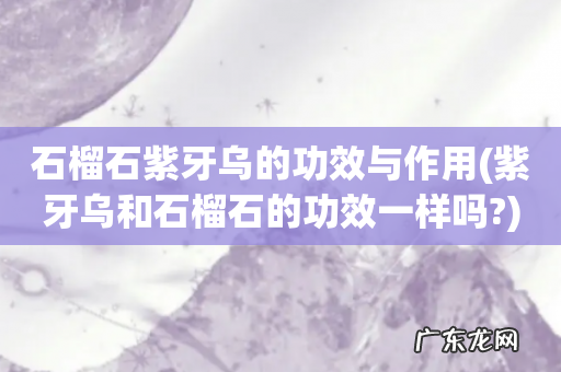 紫牙乌和石榴石的功效一样吗? 石榴石紫牙乌的功效与作用