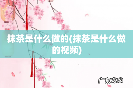 抹茶是什么做的视频 抹茶是什么做的