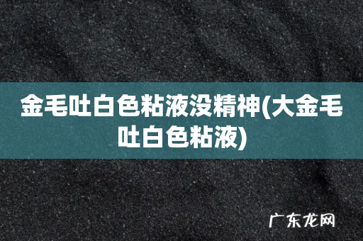 大金毛吐白色粘液 金毛吐白色粘液没精神
