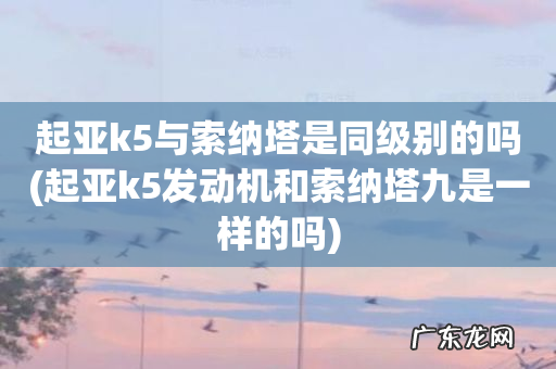 起亚k5发动机和索纳塔九是一样的吗 起亚k5与索纳塔是同级别的吗