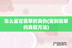 鉴别翡翠的真假方法 怎么鉴定翡翠的真伪
