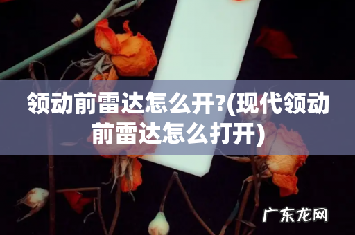现代领动前雷达怎么打开 领动前雷达怎么开?