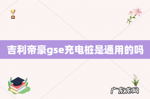 吉利帝豪gse充电桩是通用的吗