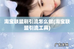 淘宝联盟引流工具 淘宝联盟刷引流怎么做