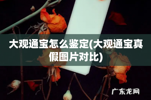 大观通宝真假图片对比 大观通宝怎么鉴定