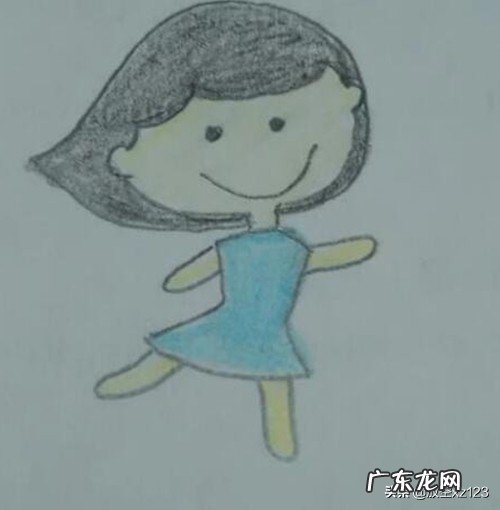 卡通人物女孩彩色简笔画怎么画?