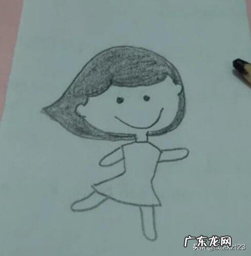 卡通人物女孩彩色简笔画怎么画?
