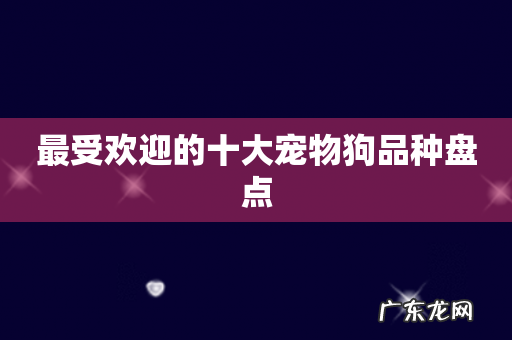 最受欢迎的十大宠物狗品种盘点