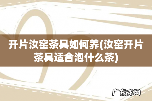 汝窑开片茶具适合泡什么茶 开片汝窑茶具如何养