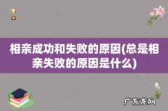 总是相亲失败的原因是什么 相亲成功和失败的原因