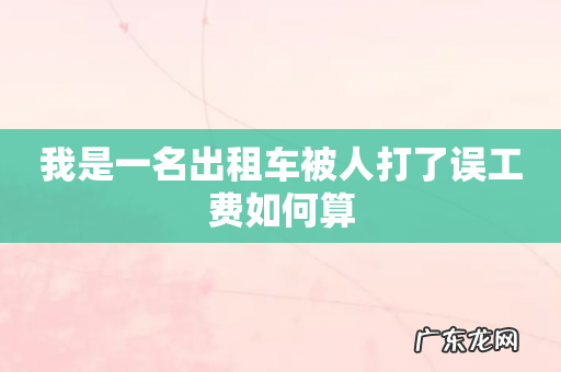 我是一名出租车被人打了误工费如何算