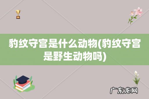 豹纹守宫是野生动物吗 豹纹守宫是什么动物