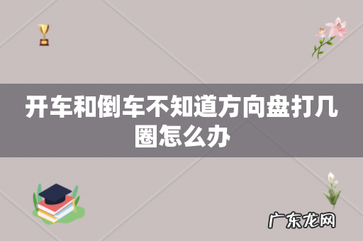 开车和倒车不知道方向盘打几圈怎么办