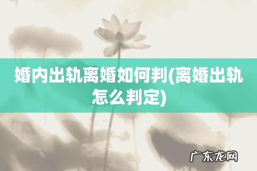 离婚出轨怎么判定 婚内出轨离婚如何判