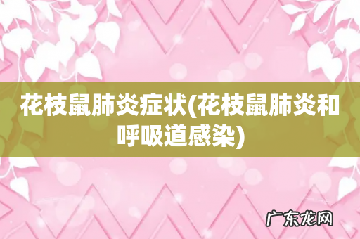 花枝鼠肺炎和呼吸道感染 花枝鼠肺炎症状