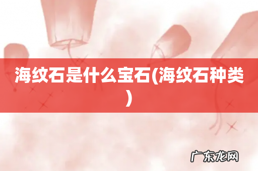 海纹石种类 海纹石是什么宝石