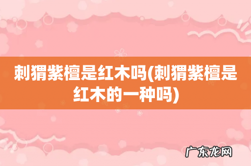 刺猬紫檀是红木的一种吗 刺猬紫檀是红木吗
