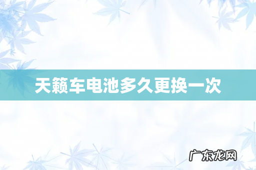 天籁车电池多久更换一次