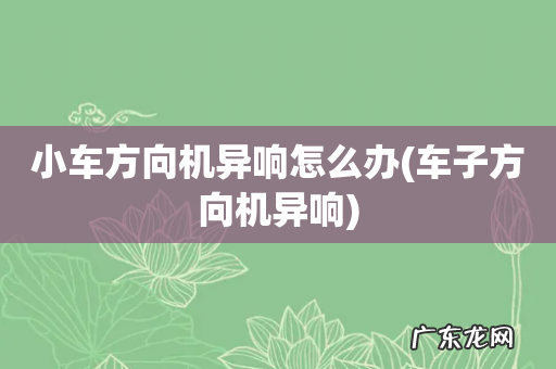 车子方向机异响 小车方向机异响怎么办