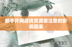 新手开网店找货源需注意的影响因素