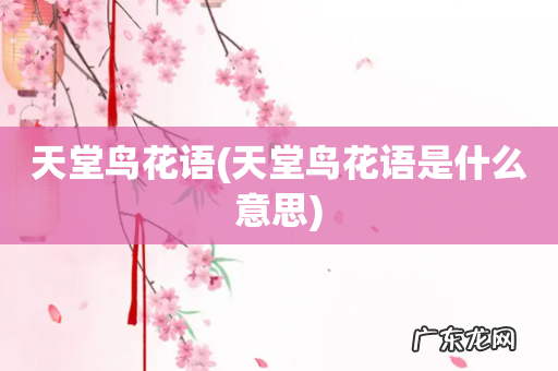天堂鸟花语是什么意思 天堂鸟花语
