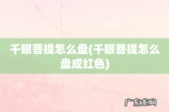 千眼菩提怎么盘成红色 千眼菩提怎么盘