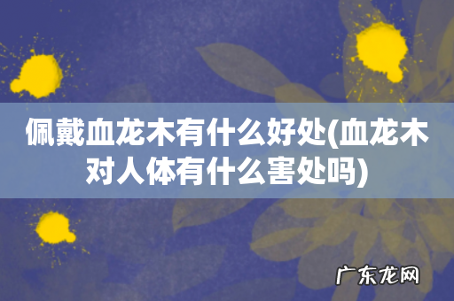 血龙木对人体有什么害处吗 佩戴血龙木有什么好处