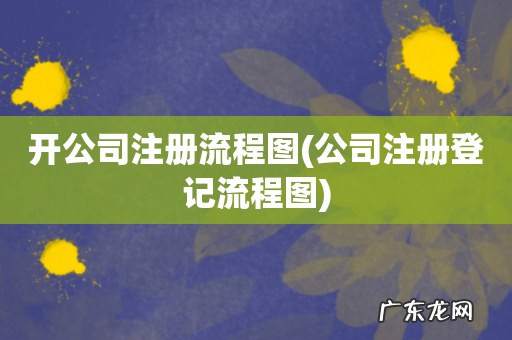 公司注册登记流程图 开公司注册流程图