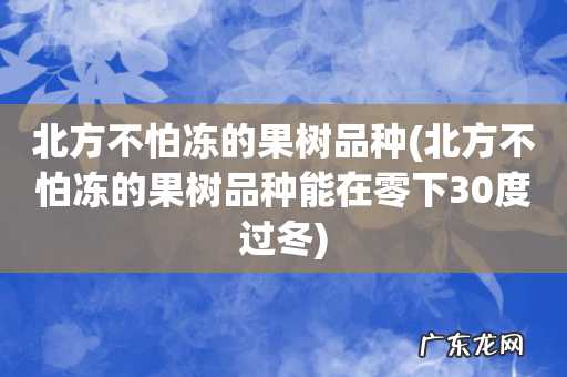 北方不怕冻的果树品种能在零下30度过冬 北方不怕冻的果树品种