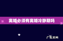 离婚必须有离婚冷静期吗