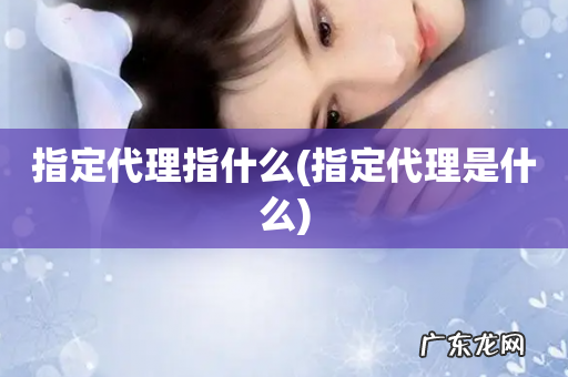指定代理是什么 指定代理指什么