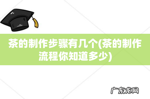 茶的制作流程你知道多少 茶的制作步骤有几个