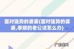 面对强势的婆婆,孝顺的老公该怎么办 面对强势的婆婆