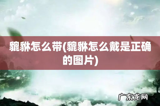 貔貅怎么戴是正确的图片 貔貅怎么带