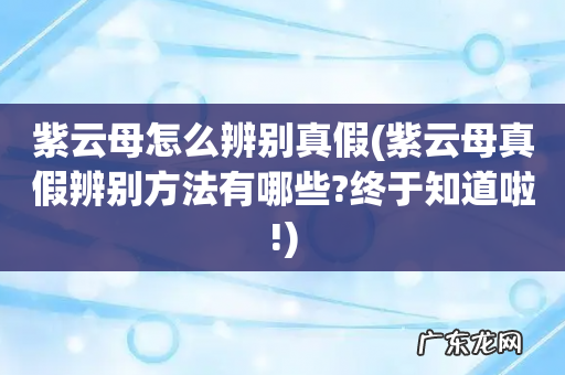 紫云母真假辨别方法有哪些?终于知道啦! 紫云母怎么辨别真假