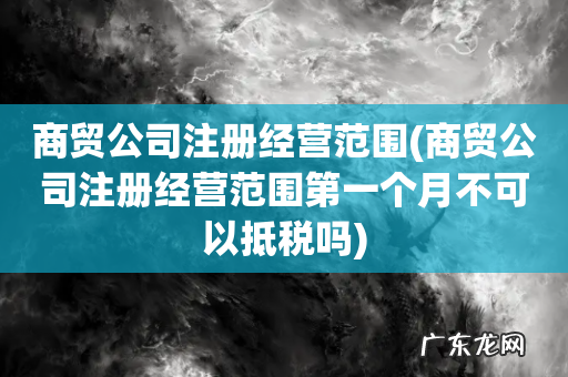 商贸公司注册经营范围第一个月不可以抵税吗 商贸公司注册经营范围