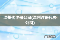 温州注册代办公司 温州代注册公司