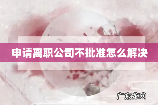 申请离职公司不批准怎么解决