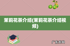 茉莉花茶介绍视频 茉莉花茶介绍