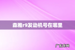 森雅r9发动机号在哪里