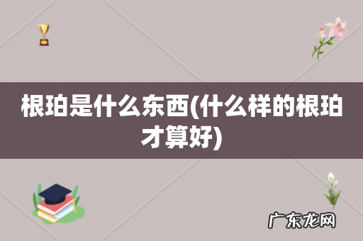 什么样的根珀才算好 根珀是什么东西