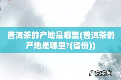 普洱茶的产地是哪里?(省份 普洱茶的产地是哪里)