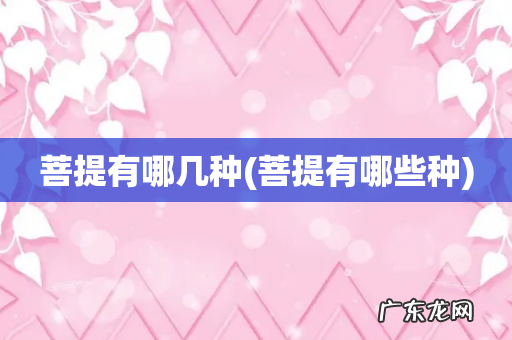 菩提有哪些种 菩提有哪几种